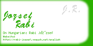 jozsef rabi business card
